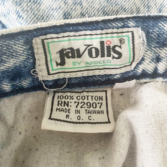 Vintage Javoli’s By Apollo Snow Washed Jeans Small Denim Small 26” Waist - Picture 5 of 6